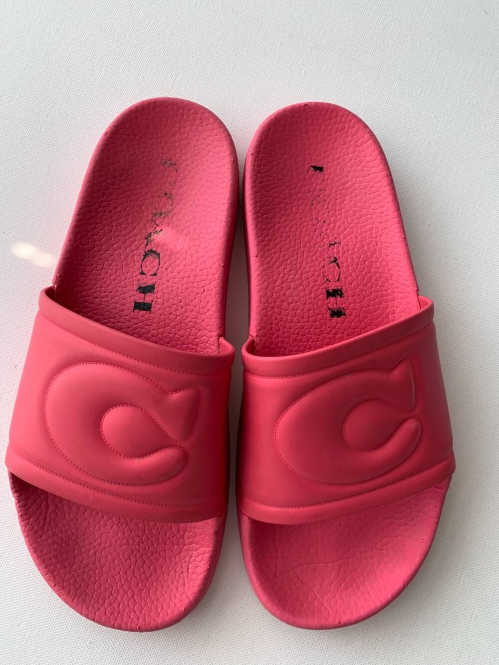 COACH Ulla Rubbler Slide Confetti Pink Size 6 - Picture 2 of 6